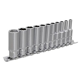 Sealey Ak2671 Socket Set 11Pc 1/4Sq Drive 6Pt Deep Walldrive Imperial