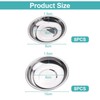 16 Pieces of Stainless Steel Small Plates, Dip Plates, Round