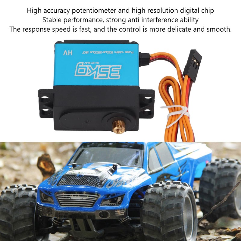 Alomejor 2 Pieces RC Car Digital Servo Replacement Set Waterproof