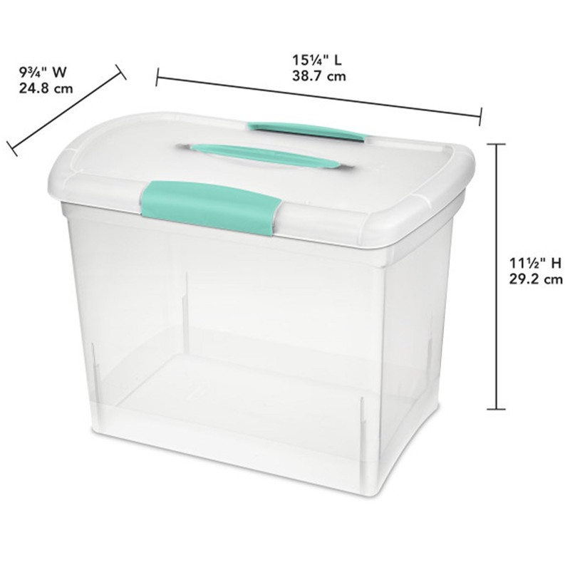 Sterilite Large Nesting ShowOffs, Stackable Small Storage Bin with Latching