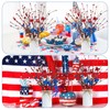 SiliFine 4 Sets 4th of July Centerpieces for Tables Red