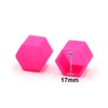 Sourcing Map 20 Pcs 17 x 19 mm Pink Glowing