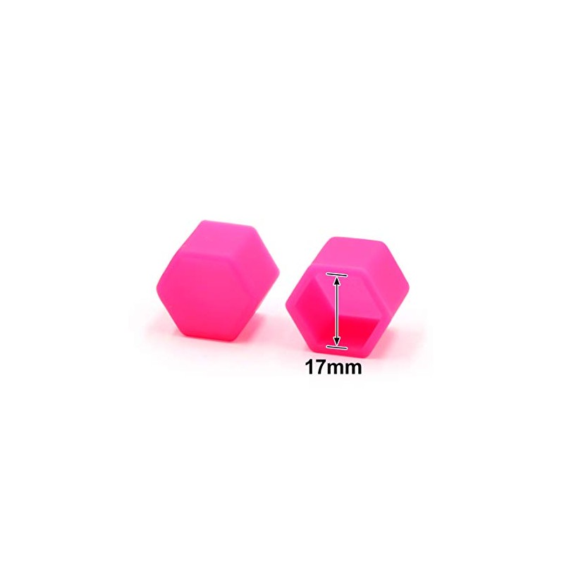 Sourcing Map 20 Pcs 17 x 19 mm Pink Glowing
