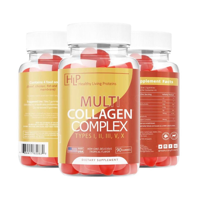 Healthy Living Proteins | Multi Hydrolyzed Collagen Complex Peptides Type