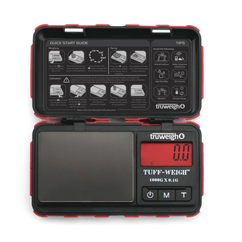 Truweigh Digital Kitchen Food Scale for Cooking - Grams &