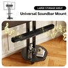 CABTE Rolling TV Stand,Heavy Duty Mobile TV Stand with Storage
