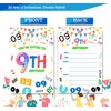 Fablus 9th Birthday Invitations for Boys, Girls, Number 9 Birthday