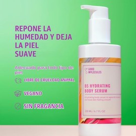 Good Molecules B5 Hydrating Body Serum 200ml/6.7oz - Moisturizing Serum with B5 Panthenol, Polygutamic Acid, and Beta Glucan - Hydrating, Soothing, An
