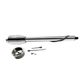 BST BSSP 30" Manual Steering Column Chrome Column Tilt W/ 9 Hole Wheel Adapter NO Key for Universal GM Hot Rod Floor Shift Column Black