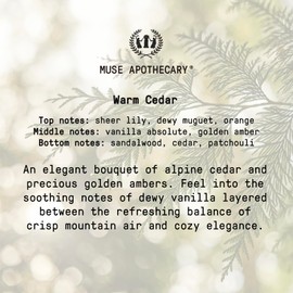 Muse Apothecary Flush Ritual - Botanical Collection - Aromatic & Refreshing Toilet Spray, Use Before You Go, Infused with Natural Aromatherapy Essential Oils - 8 oz, Warm Cedar