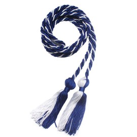 Annhiengrad Two-Color Graduation Honor Cords (Royal Blue and White)