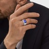 Yaresul Sapphire Rings for Men 7ct 8X12mm Rectangle Cut Created
