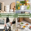 Adewnest Ceramic Nesting Bowls with Lid: Microwave Safe Food Storage