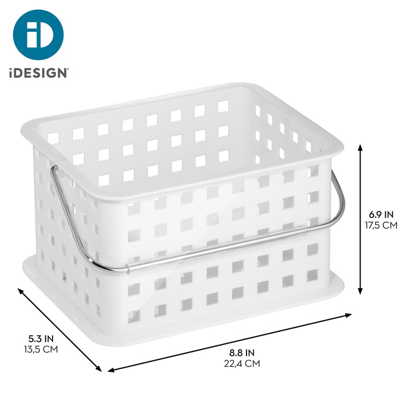 iDesign Portable Shower Caddy Basket with Handle for College Dorm