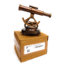 Brass Alidade Decorative Telescope 4" with Base Compass Gifts (5 inch)
