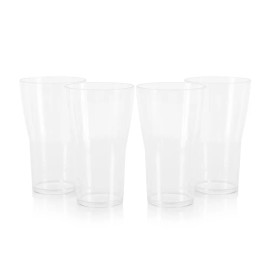 Plastport Unbreakable Beer Glasses Reusable Dishwasher Safe Set of 4 pieces