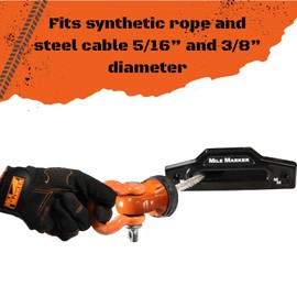 Mile Marker Aluminum Winch Shakle Mount - Team Orange Color