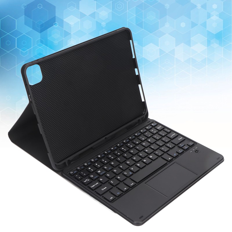 Wireless BT Keyboard Case Magnetic Connection Black USB C Charging