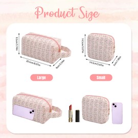 LLDXMWE Floral Makeup Bag Set for Women Girls Cosmetic Travel Toiletry Bag
