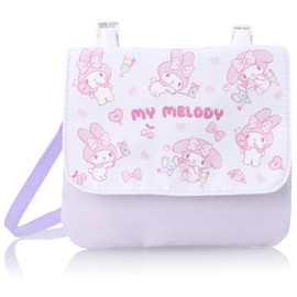 My Melody KMM4-1450 Clip Pocket, Clip Pocket with Shoulder Strap, Purple, purple