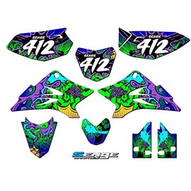 2006-2020 TTR 50, Zany Blue CUSTOM Complete kit, Senge Graphics, Compatible with Yamaha