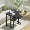 GreenForest Folding Desk Small Foldable Table with Storage Shelf,24.8 inch