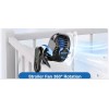 Sweetfull Portable Clip-on Fan 4000mAh Rechargeable LED Display 4 Speeds