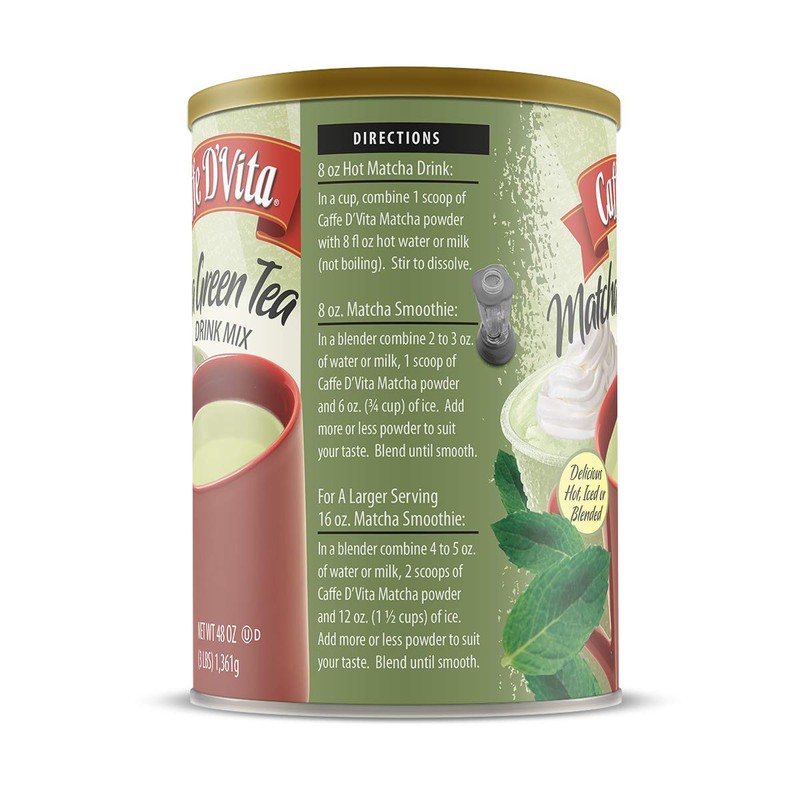 Caffe D'Vita Matcha Green Tea Drink Mix 3 lb. (48