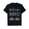 Blueprint Racing car Formula, project front, back, side view T-Shirt