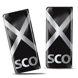 Biomar Labs 2 x Sticker Number Plate Scotland Scottish SCO Silver Car Motorcycle JDM Tuning QS 12