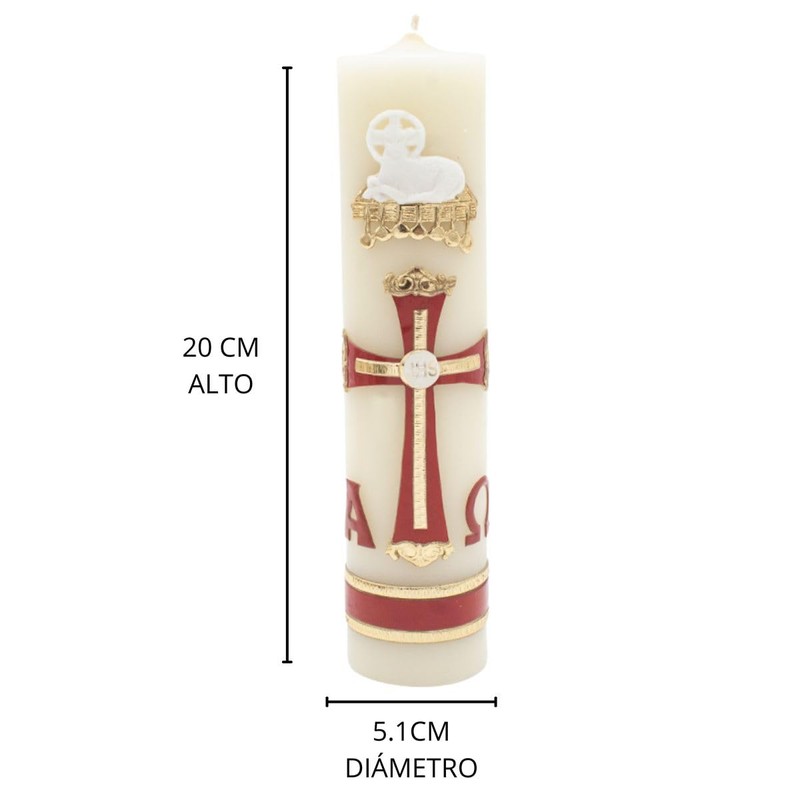 Pack 2 cirios pascuales | #1 (20 cm alto x
