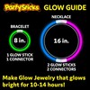 PartySticks Ultra Bright Glow Sticks Bulk Party Supplies 100 Pack