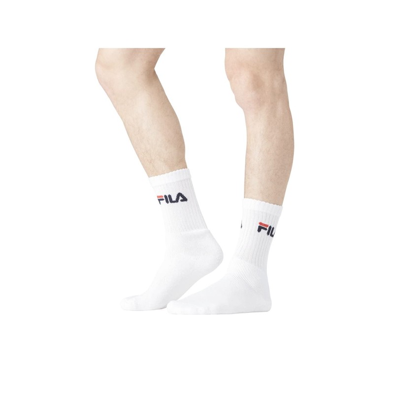 FILA Men's Casual Socks (Pack of 12), black / white