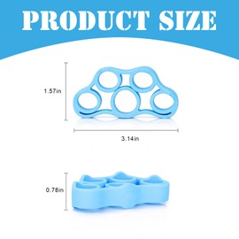 Hand Grip Strengthener (3 Pack), Forearm Exerciser and Finger Extensor Bands for Hand Grip Training, Wrist Strengthening, Stress Relief, Rock Climbing, Injury Recovery, Muscle Exercise Tool