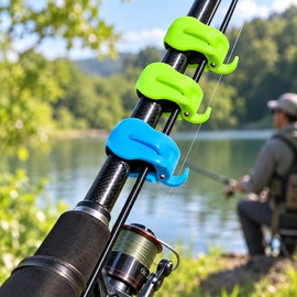 Fishing Rod Clips for Storage & Transport – 2-Pack Quick-Attach ABS Rod Holders for Organized Tackle Carrying