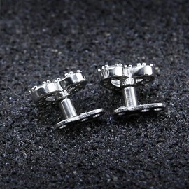 Harilla 2pcs Dermal Tops and Base Stainless Steel Jewelry, Heart 1