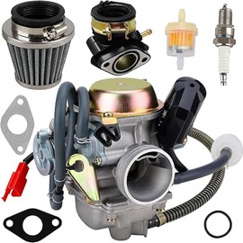 Carburetor with Air Filter Replacement for 4 Stroke GY6 Engines 125cc 150cc 152QMI 157QMJ