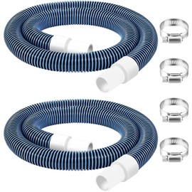 Conderyang 2 Pack 1 1/4 Replacement Pool Hose for Above Ground Pools 59" Long Pool Pump Replacement Hoses 1.25" EVA Swimming Pool Filter Hose for Filter Pumps Saltwater Systems Accessories(Blue)