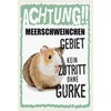 mrdeco Metal Sign 20 x 30 cm Domed Animals Caution