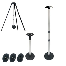 Boat Cover Support Pole System, Adjustable Height 22.5"-54", with 3 Webbing Straps (20ft) to Prevent Stagnant Water