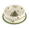 Spode Christmas Tree Pet Feeding Bowl - 8.5-Inch Stoneware Dish