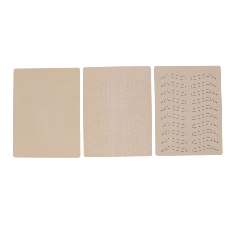 15Pcs Eyebrow Tattoo Practice Skin Inkless Rubber Microblading Practice Skin