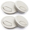 TSUOUKL Pack of 4 Cable Grommets Plastic White Desk Grommet