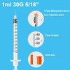 1ml/cc Syringes 30G 5/16" (8mm) , Disposable Syringe Individually Wrapped,