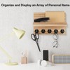 Wall Hooks with Shelf, Wall Mounted Wooden Key Holder Hanging