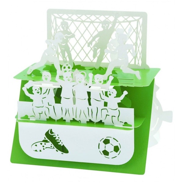 The Football (Soccer) Match - Silhouart 3D Card - Santoro