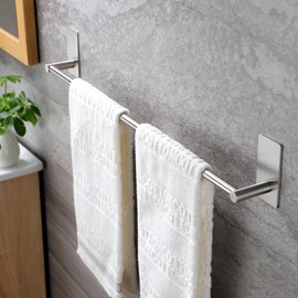 Taozun Towel Bar - 24 Inch Self Adhesive Towel Holder, Hand Towel Rack Stick on Wall, SUS 304 Stainless Steel Bathroom Hardware Accessory