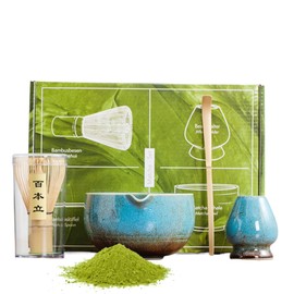 Matcha Set, Matcha Whisk Stand, Traditional Ceremonial Set of 4 Cooking Utensils for Women Girl Birthday Men Friend Kitchen Christmas Home
