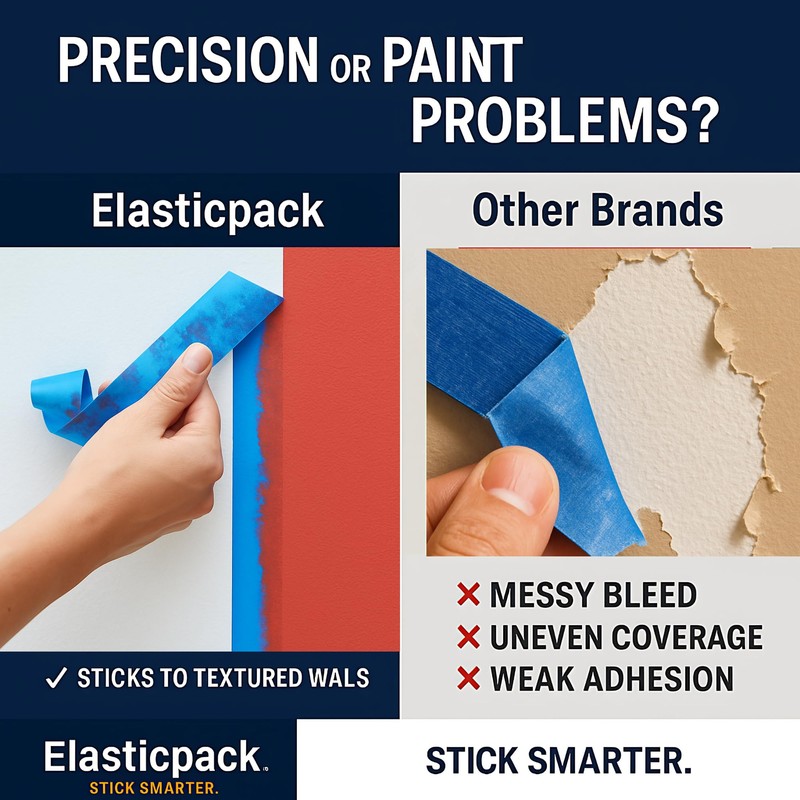 Elasticpack Painters Tape Dual Width 6-Pack - 3×1" + 3×2",