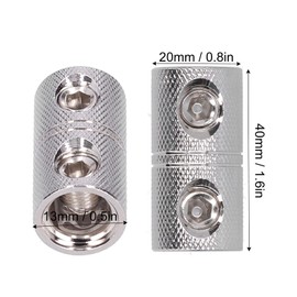 Aramox 2pcs Power Cord Extension Terminal Audio Cable Joiner Coupler, 0 Gauge Input Output Wire Coupler for Car Audio System